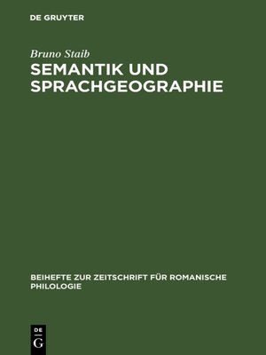 cover image of Semantik und Sprachgeographie